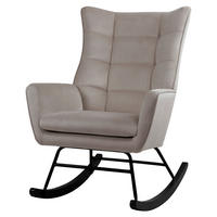 GUNGSTOL i taupe  - taupe, Design, metall/trä (68/97/88cm) - Kayoom