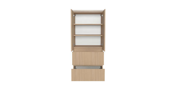 MIDISCHRANK 60/131/35 cm  - Sandfarben/Eichefarben, KONVENTIONELL, Holzwerkstoff/Kunststoff (60/131/35cm) - Xora