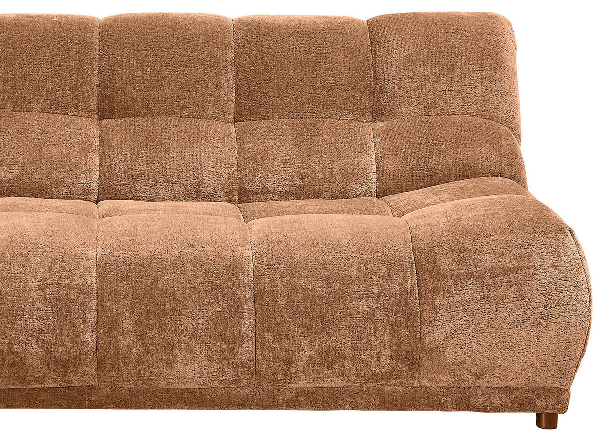 ECKSOFA ITALIA Koralle Chenille  - Koralle/Schwarz, MODERN, Kunststoff/Textil (250/284cm) - Livetastic