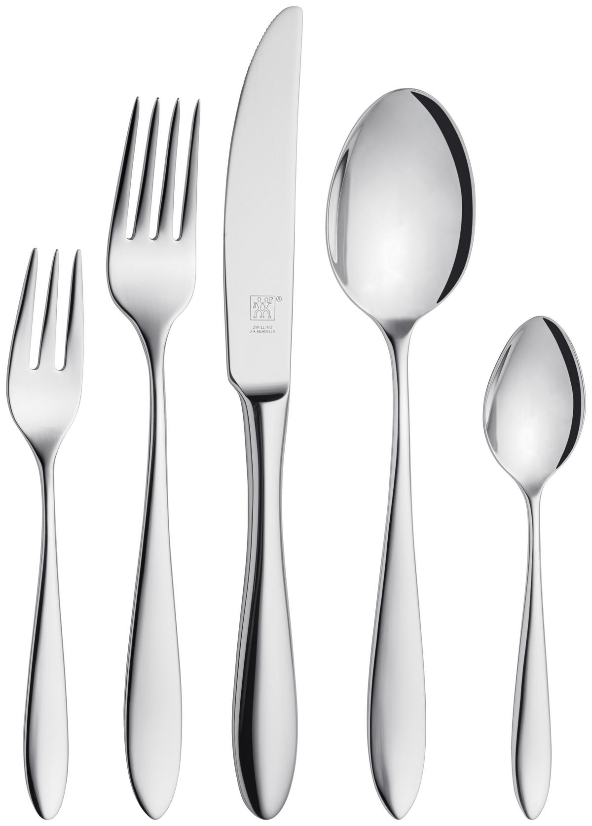 BESTECKSET Beverly 42-teilig Edelstahl  - Silberfarben, Basics, Metall - Zwilling