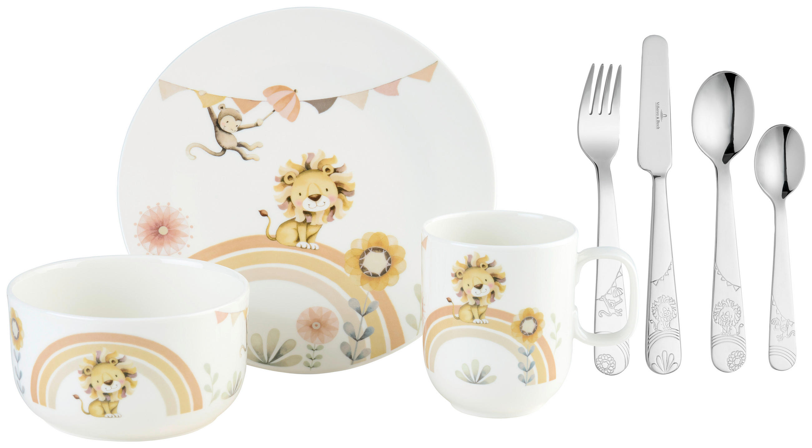Villeroy & Boch KINDERGESCHIRRSET Roar Lion Fine China 7-teilig jetzt nur online ➤