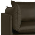 ECKSOFA in Samt Braun  - Schwarz/Braun, Design, Textil/Metall (241/200cm) - Carryhome