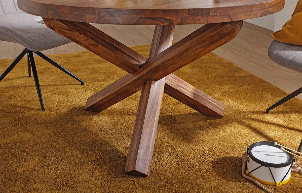 ESSTISCH in Holz 120/120/75 cm  - Sheeshamfarben, Design, Holz (120/120/75cm) - MID.YOU