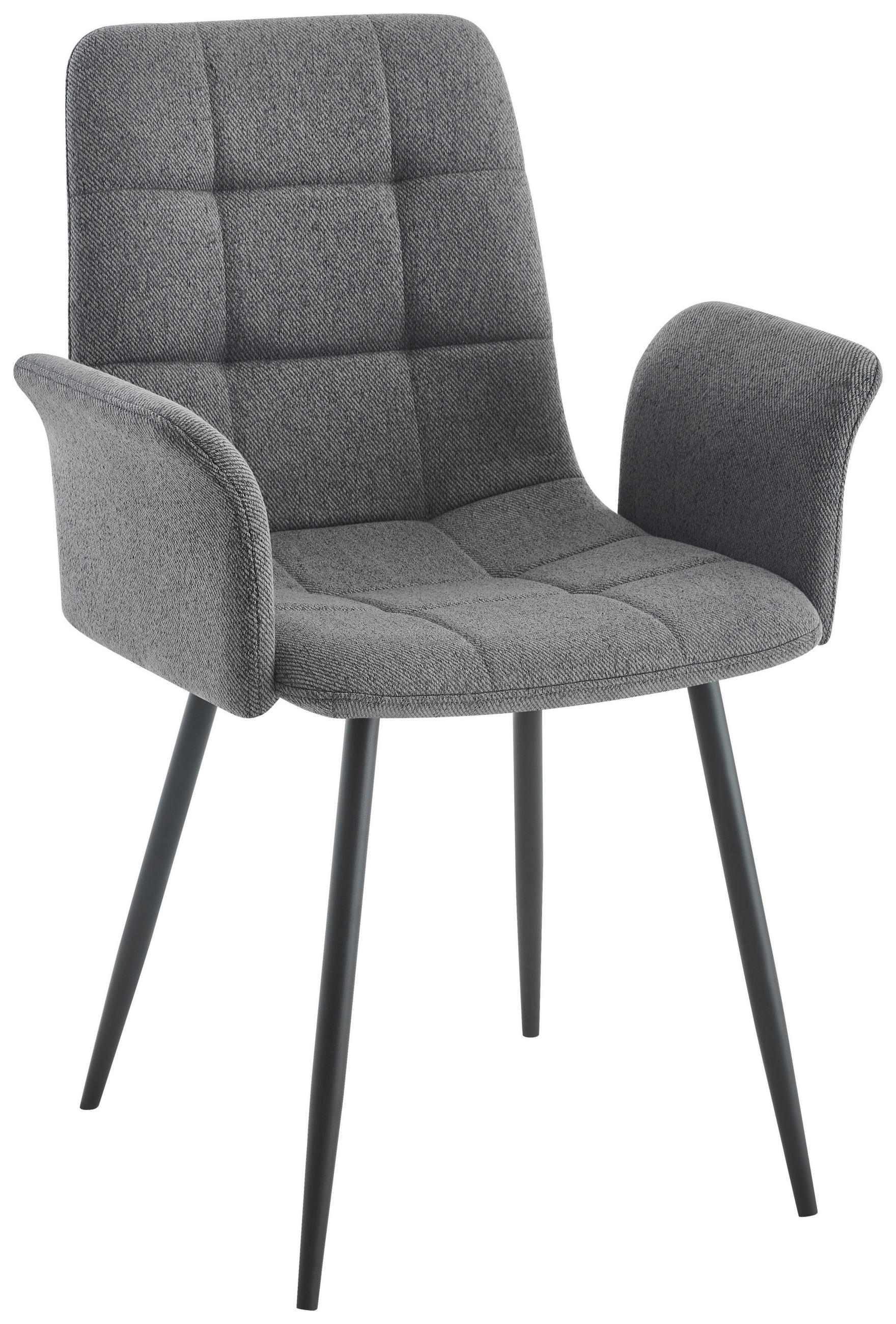 Stylife ŽIDLE S PODRUČKAMI, železo, tkaná látka, tmavě šedá