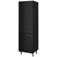 GESCHIRRSCHRANK 60/216,6/58 cm  in Schwarz  - Edelstahlfarben/Schwarz, MODERN, Holzwerkstoff/Metall (60/216,6/58cm) - Nobilia
