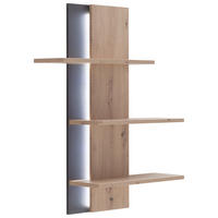 WANDREGAL  - Eichefarben, Design, Holzwerkstoff (95/118/25cm) - Livetastic
