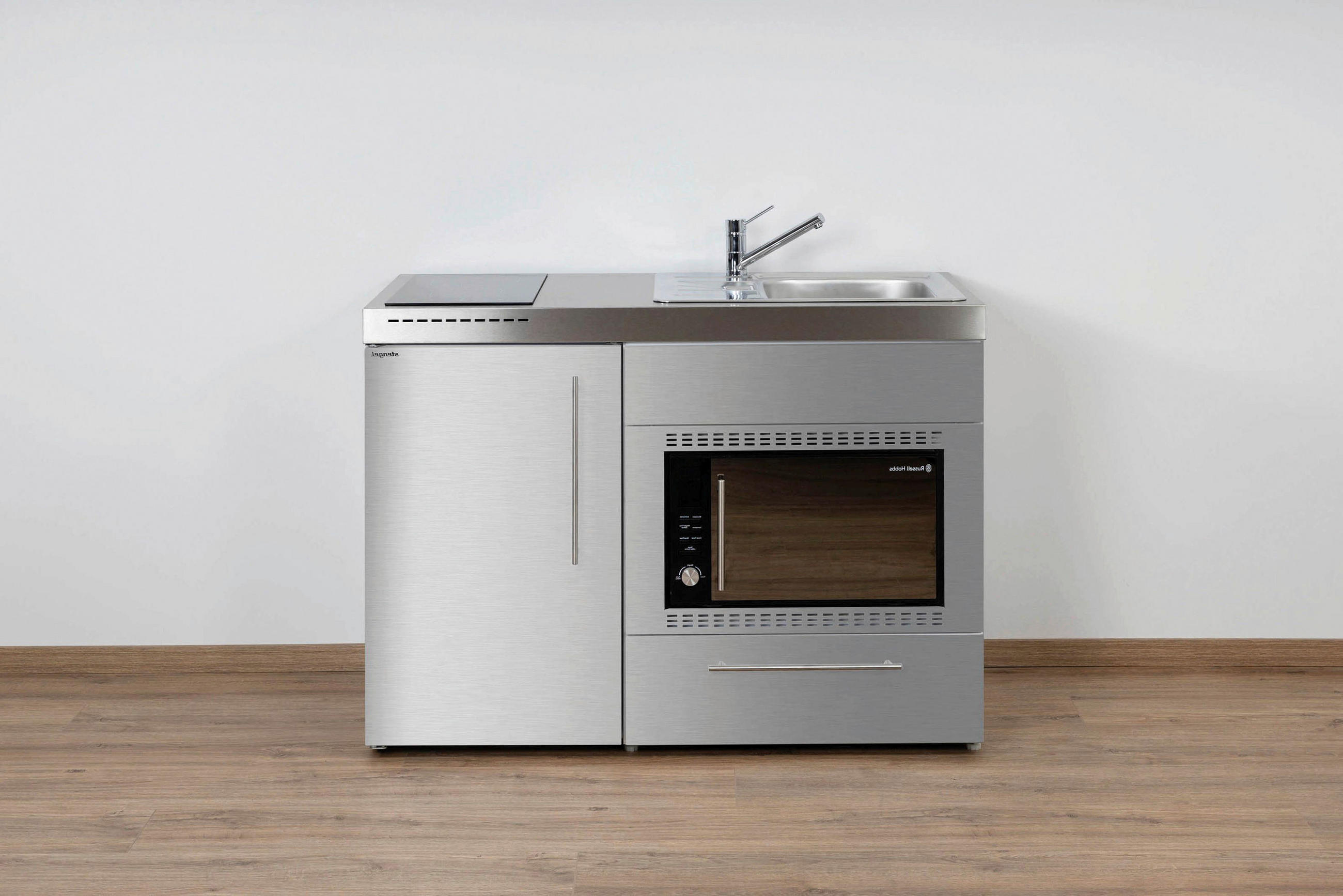 MINIKÜCHE  120/89/60 cm  in Edelstahlfarben  - Edelstahlfarben, Basics, Metall (120/89/60cm)