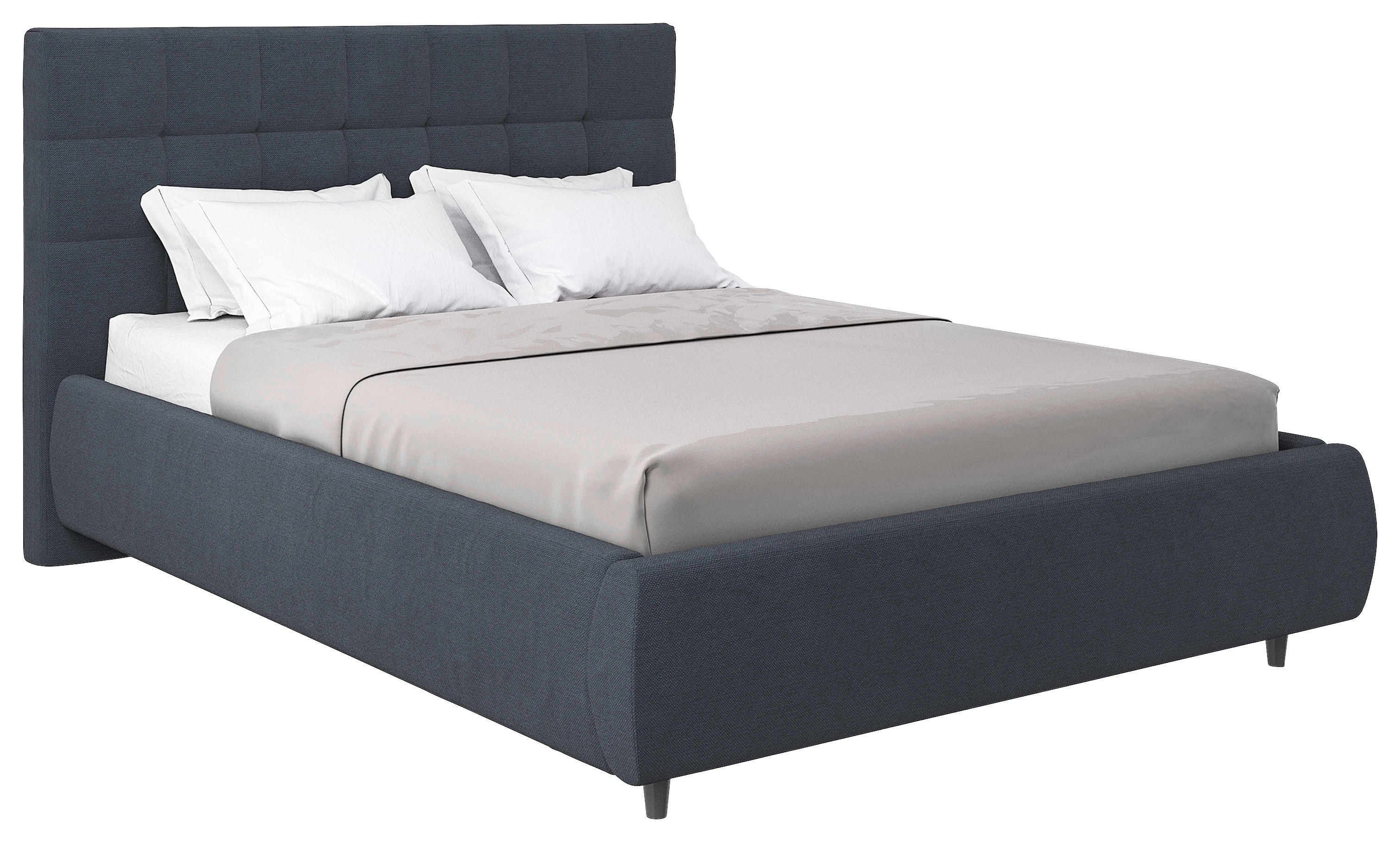 POLSTERBETT Lattenrost, Bettkasten 140/200 cm  in Anthrazit  - Birkefarben/Anthrazit, KONVENTIONELL, Holz/Textil (140/200cm) - Boxxx