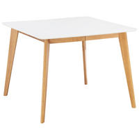 ESSTISCH Weiß quadratisch  ausziehbar  - Eichefarben/Weiß, Design, Holz (100-180/76/100cm) - Livetastic