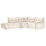 ECKSOFA Beige Flachgewebe  - Beige/Schwarz, MODERN, Kunststoff/Textil (275/235cm) - Landscape