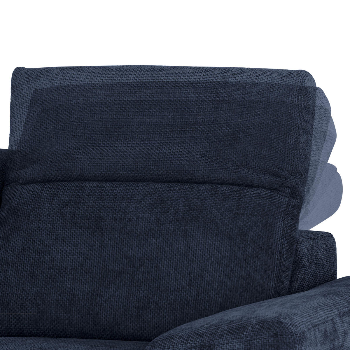 ECKSOFA ROYCE Dunkelblau Struktur  - Schwarz/Dunkelblau, MODERN, Textil/Metall (194/283cm) - MID.YOU