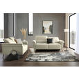 3-SITZER-SOFA  in Echtleder Creme   - Creme/Schwarz, Design, Leder/Metall (210/79/104cm) - Belluti