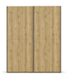 SCHWEBETÜRENSCHRANK 180/223/68 cm 2-türig Eichefarben  - Eichefarben/Schwarz, Design, Holz/Holzwerkstoff (180/223/68cm) - Novel
