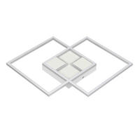 LED-DECKENLEUCHTE Alexandria 42/42/4,5 cm  - Weiß, Basics, Kunststoff/Metall (42/42/4,5cm) - Boxxx