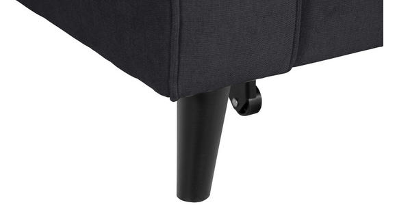 ECKSOFA Schwarz Velours - Schwarz, KONVENTIONELL, Holz/Textil (244/159cm) - Carryhome
