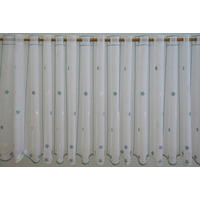 PERDEA SCURTĂ 45 cm  - albastru/alb, Konventionell, textil (45cm)