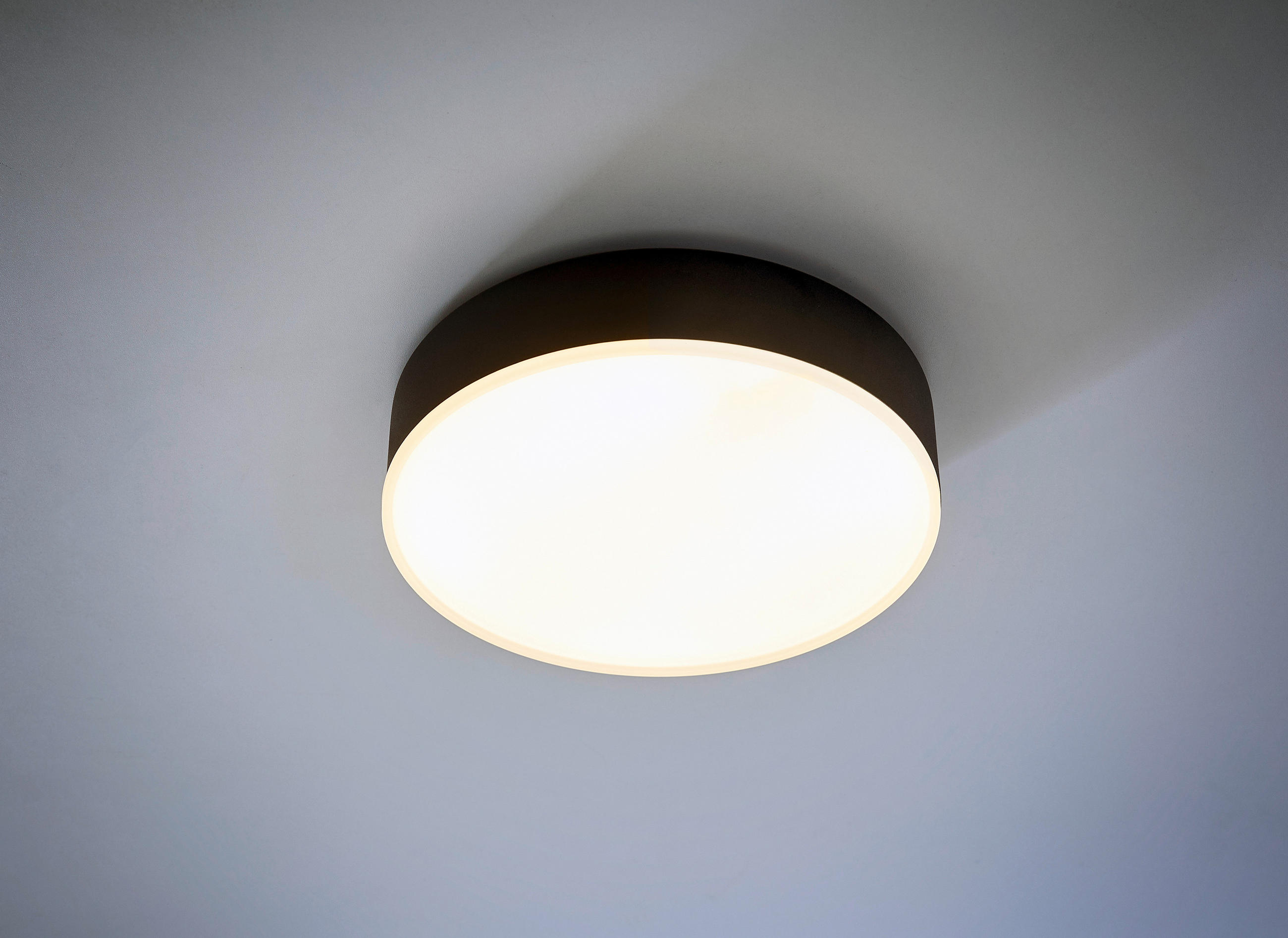 Thumbnail - Philips HUE Led-Deckenleuchte White Ambiance Enrave S, Schwarz, Metall, rund,rund, F, 6.6 cm, Smartphone-Steuerung, Lamp...