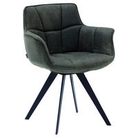 ARMLEHNSTUHL  in Mikrofaser  - Anthrazit/Schwarz, Design, Textil/Metall (67/85/60cm) - Musterring