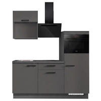 KÜCHENLEERBLOCK IP1200 180 cm  in Graphitfarben  - Schieferfarben/Schwarz, Basics, Holzwerkstoff/Metall (180cm) - Impuls