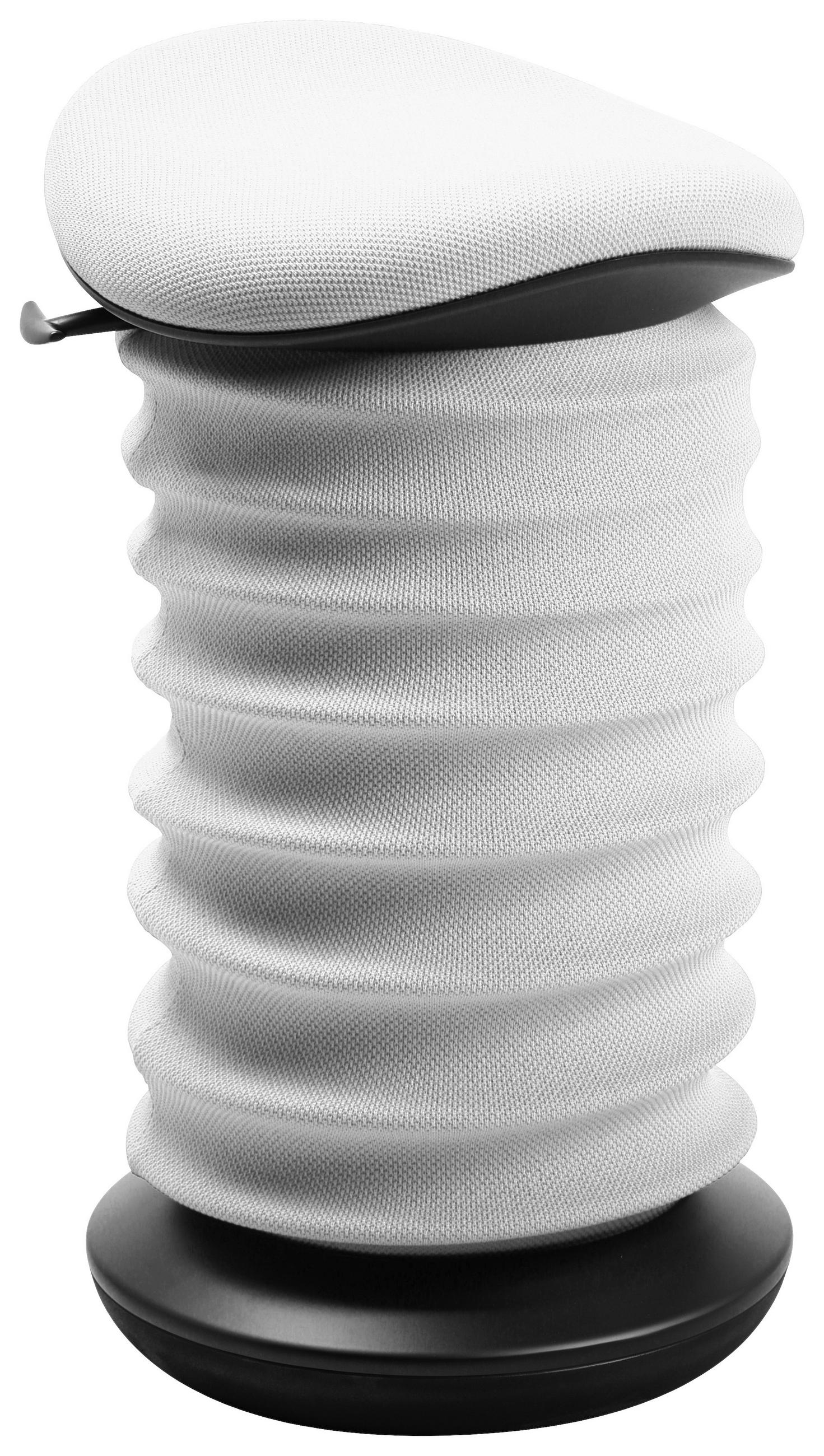 BÜROHOCKER Schwarz, Hellgrau  - Hellgrau/Schwarz, Design, Kunststoff/Textil (37,5/53-64/36cm) - Topstar