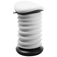 BÜROHOCKER Schwarz, Hellgrau  - Hellgrau/Schwarz, Design, Kunststoff/Textil (37,5/53-64/36cm) - Topstar