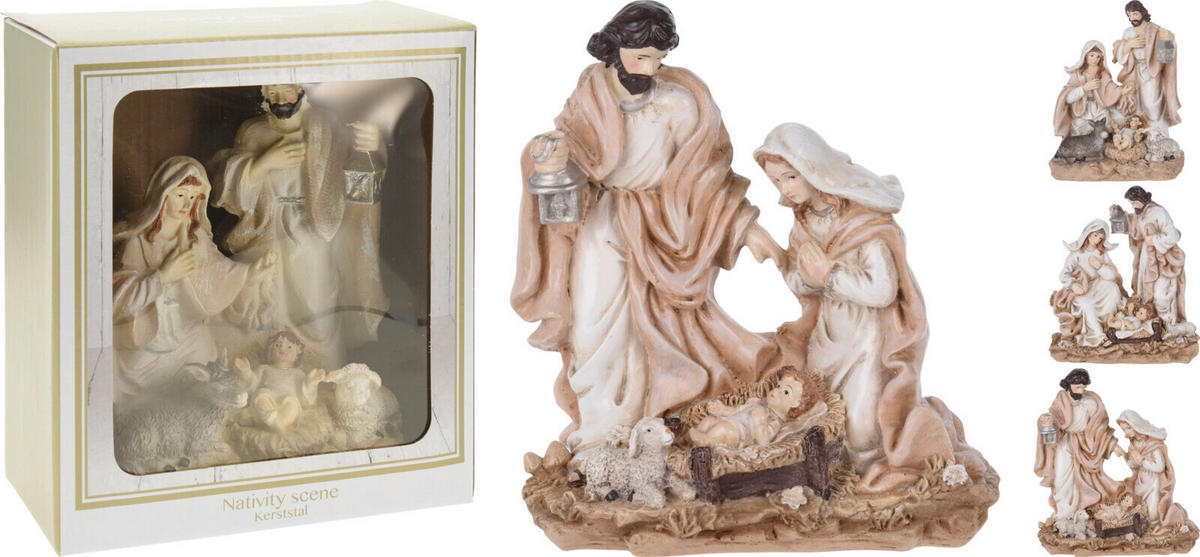 KARÁCSONYI FIGURA - színes, Basics, kő (17/9/20cm)