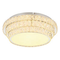 LED-DECKENLEUCHTE 50/15,5 cm   - Klar/Chromfarben, LIFESTYLE, Kunststoff/Metall (50/15,5cm) - Globo