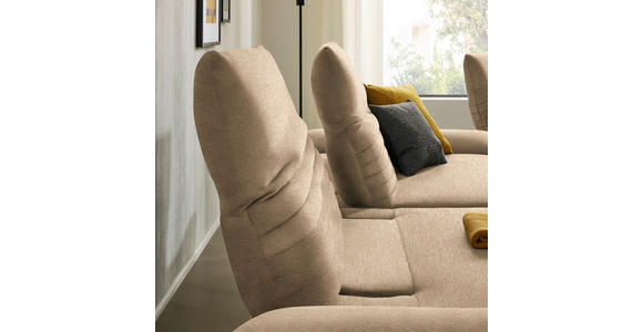 ECKSOFA  in Teddystoff Braun  170-195/280 cm  - Schwarz/Braun, Design, Textil/Metall (170-195/280cm) - Dieter Knoll