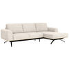 ECKSOFA in Struktur Beige  262/157 cm  - Beige/Schwarz, Design, Textil/Metall (262/157cm) - Novel
