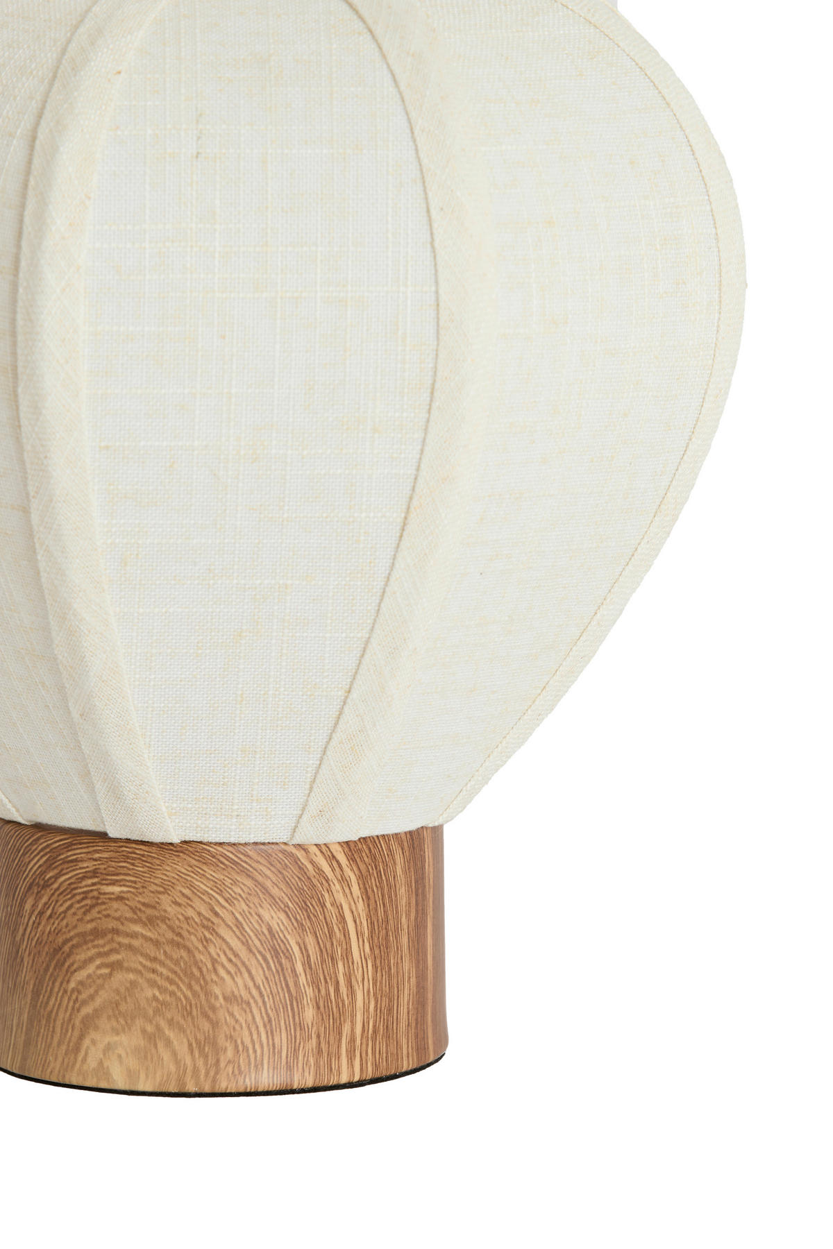 TISCHLEUCHTE Kyzo 23/23,5 cm  - Weiß, ROMANTIK / LANDHAUS, Kunststoff/Textil (23/23,5cm) - Light & Living