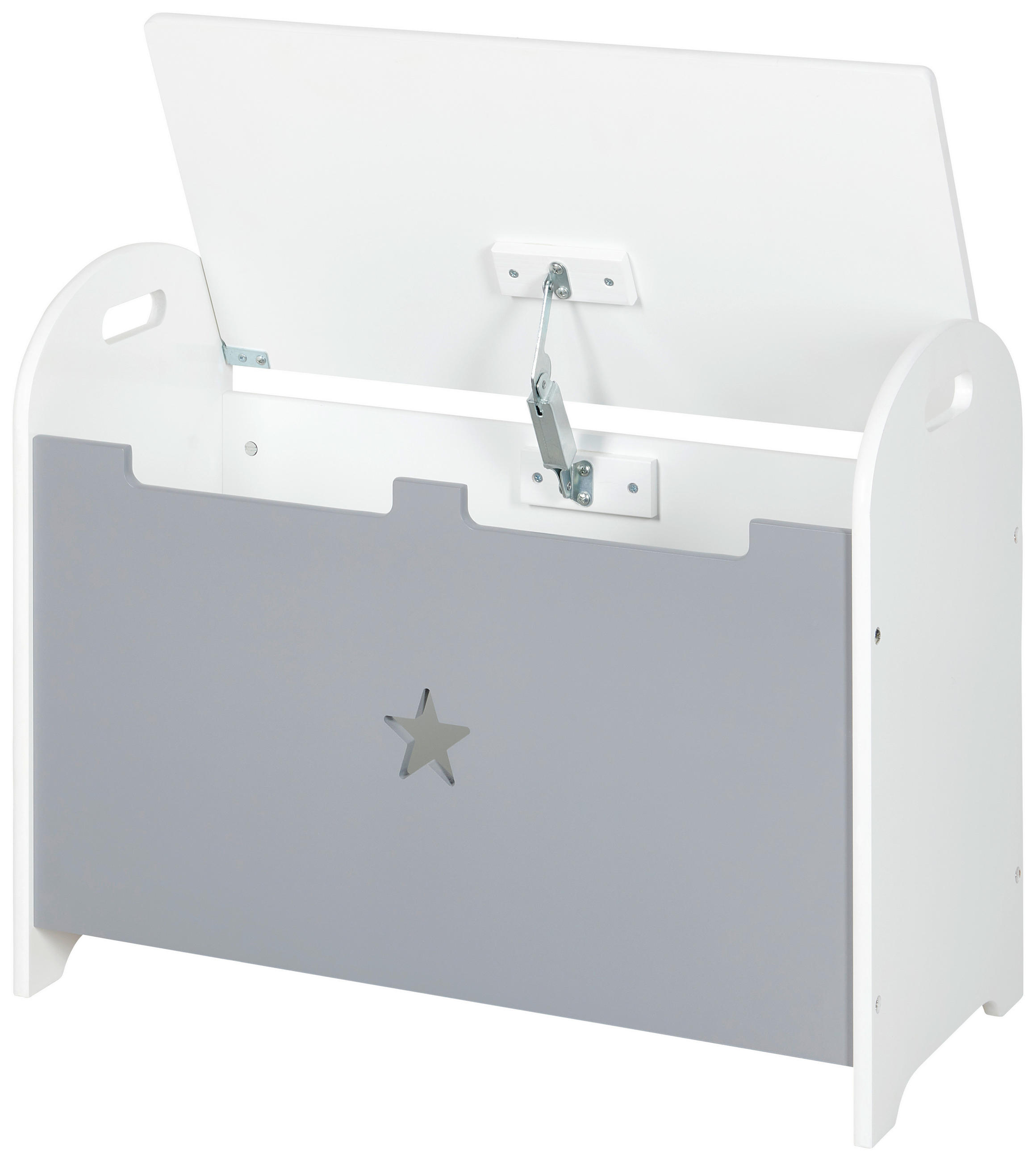 SPIELZEUGTRUHE - Weiß/Grau, Trend (60/30/47cm) - My Baby Lou