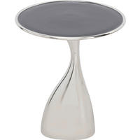 BEISTELLTISCH 36/36/45 cm Schwarz, Silberfarben rund  - Silberfarben/Schwarz, Design, Metall (36/36/45cm) - Kare-Design
