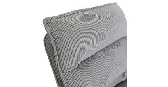 ARMLEHNSTUHL  Stoffauswahl, Sitzfläche 360° drehbar, automatische Rückholfunktion Cord  - Hellgrau/Schwarz, Design, Textil/Metall (60/95/62cm) - Novel