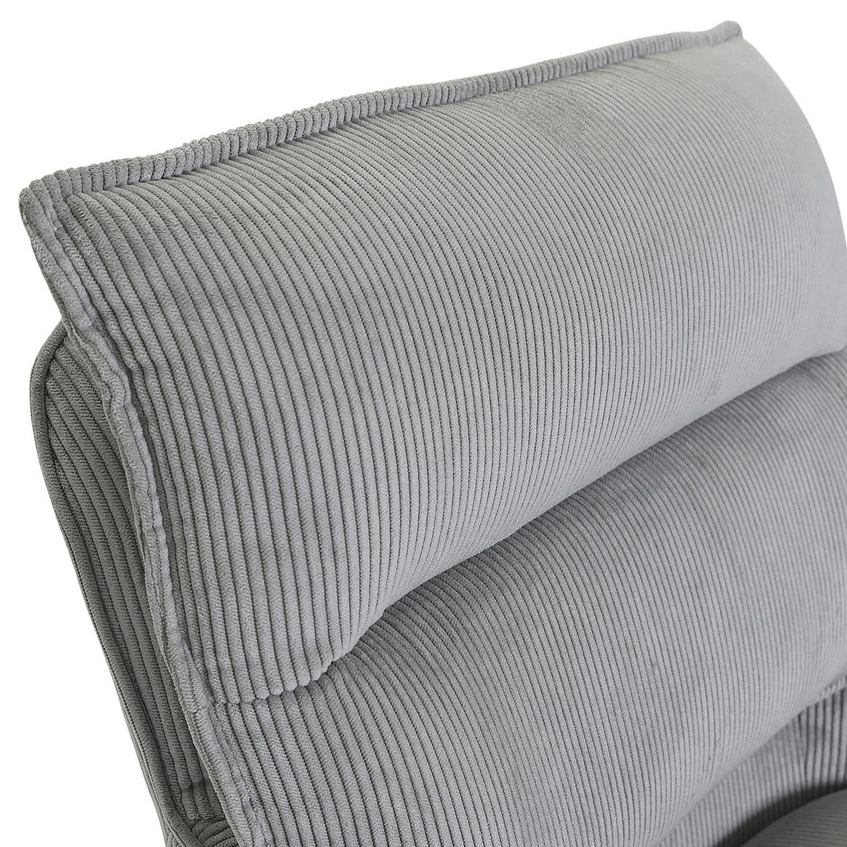 ARMLEHNSTUHL  Stoffauswahl, Sitzfläche 360° drehbar, automatische Rückholfunktion Cord  - Hellgrau/Schwarz, Design, Textil/Metall (60/95/62cm) - Novel