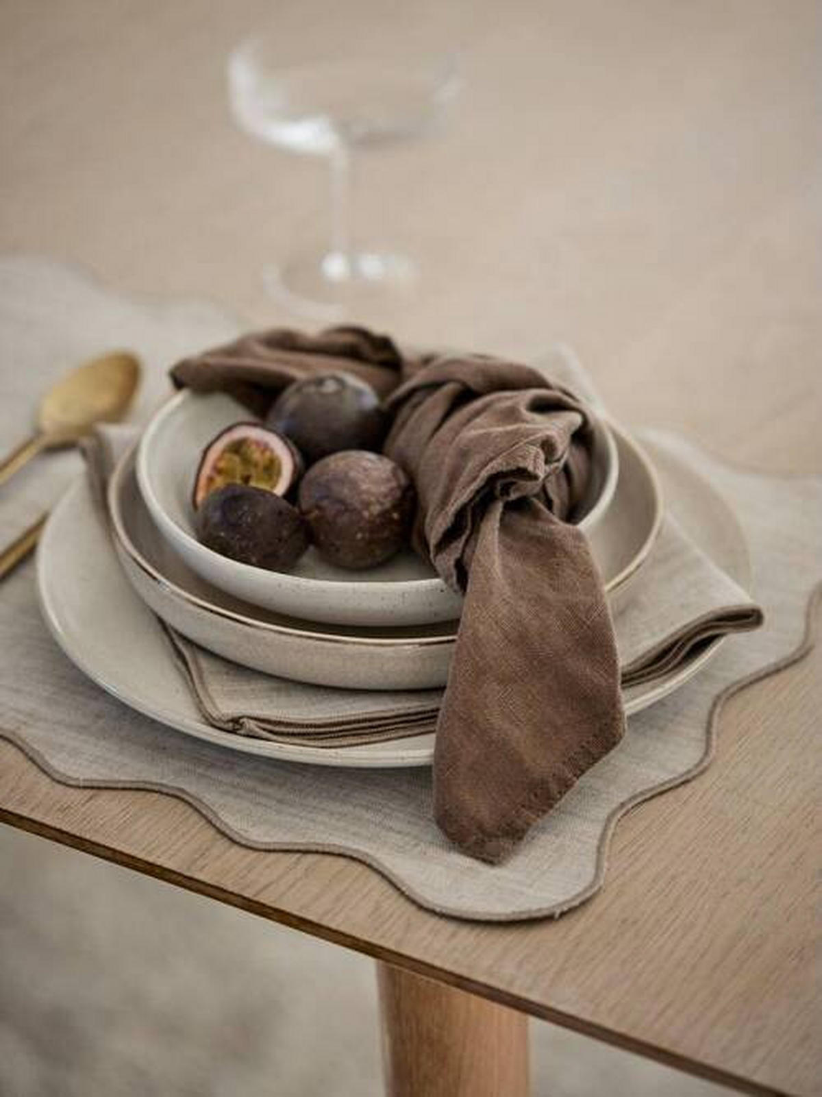 STOFFSERVIETTE  45/45 cm   - Beige/Orange, Basics, Textil (45/45cm)