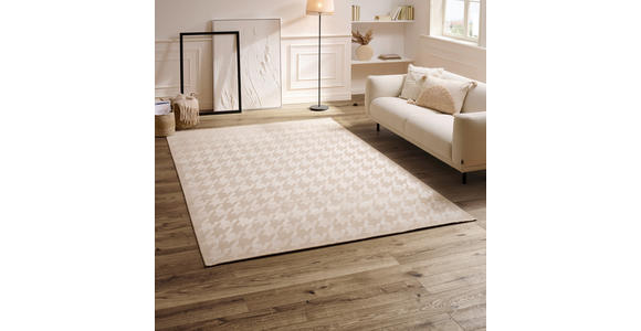 WEBTEPPICH 160/230 cm Houndstooth Allover  - Beige, Design, Textil (160/230cm) - Dieter Knoll