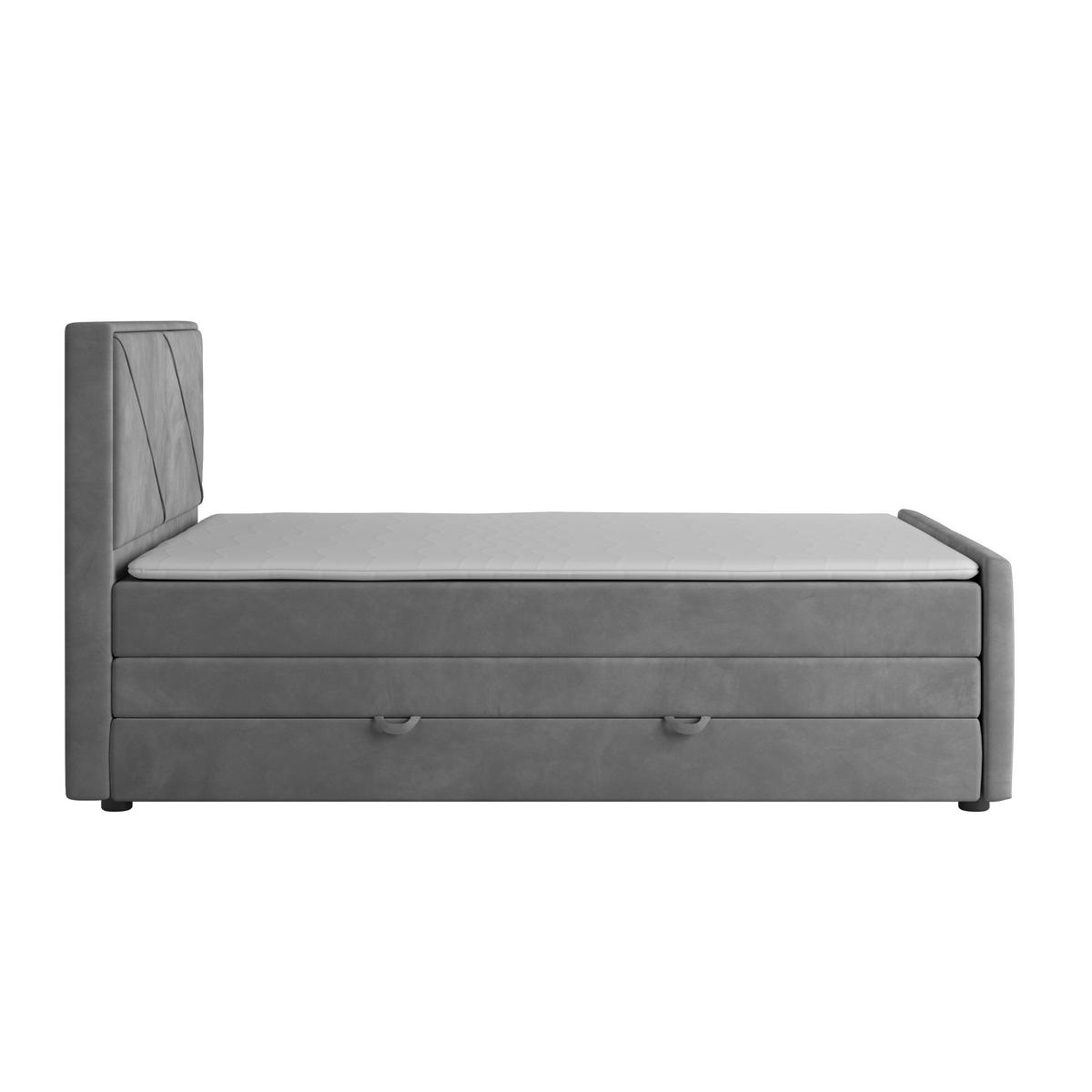 BOXSPRINGBETT 140/200 cm  in Hellgrau  - Hellgrau, Modern, Holz/Kunststoff (140/200cm) - MID.YOU