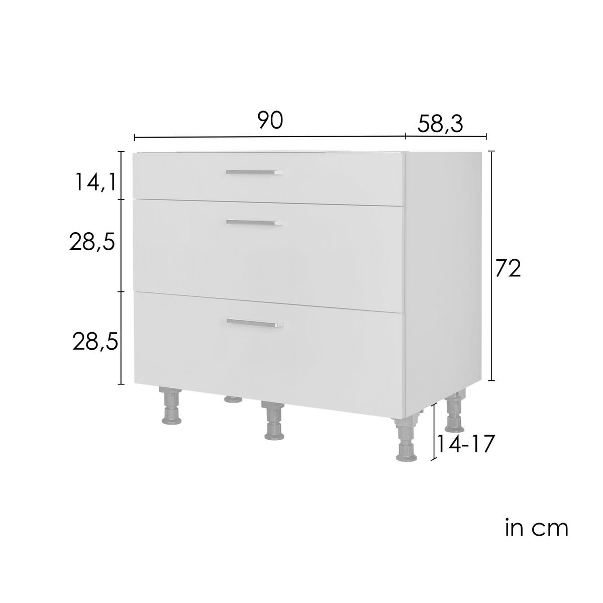 KOCHFELDUMBAUSCHRANK 90,0/87,0/56,0 cm  in Sandfarben  - Sandfarben/Schwarz, MODERN, Holzwerkstoff/Metall (90,0/87,0/56,0cm) - Nobilia