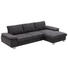 Ecksofa Mikrofaser Rücken echt - Beige/Alufarben, Design, Textil (318/184cm) - Beldomo System