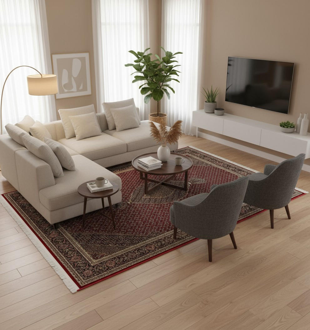 WEBTEPPICH 140/190 cm Rot  - Rot, Basics, Kunststoff/Textil (140/190cm) - Novel