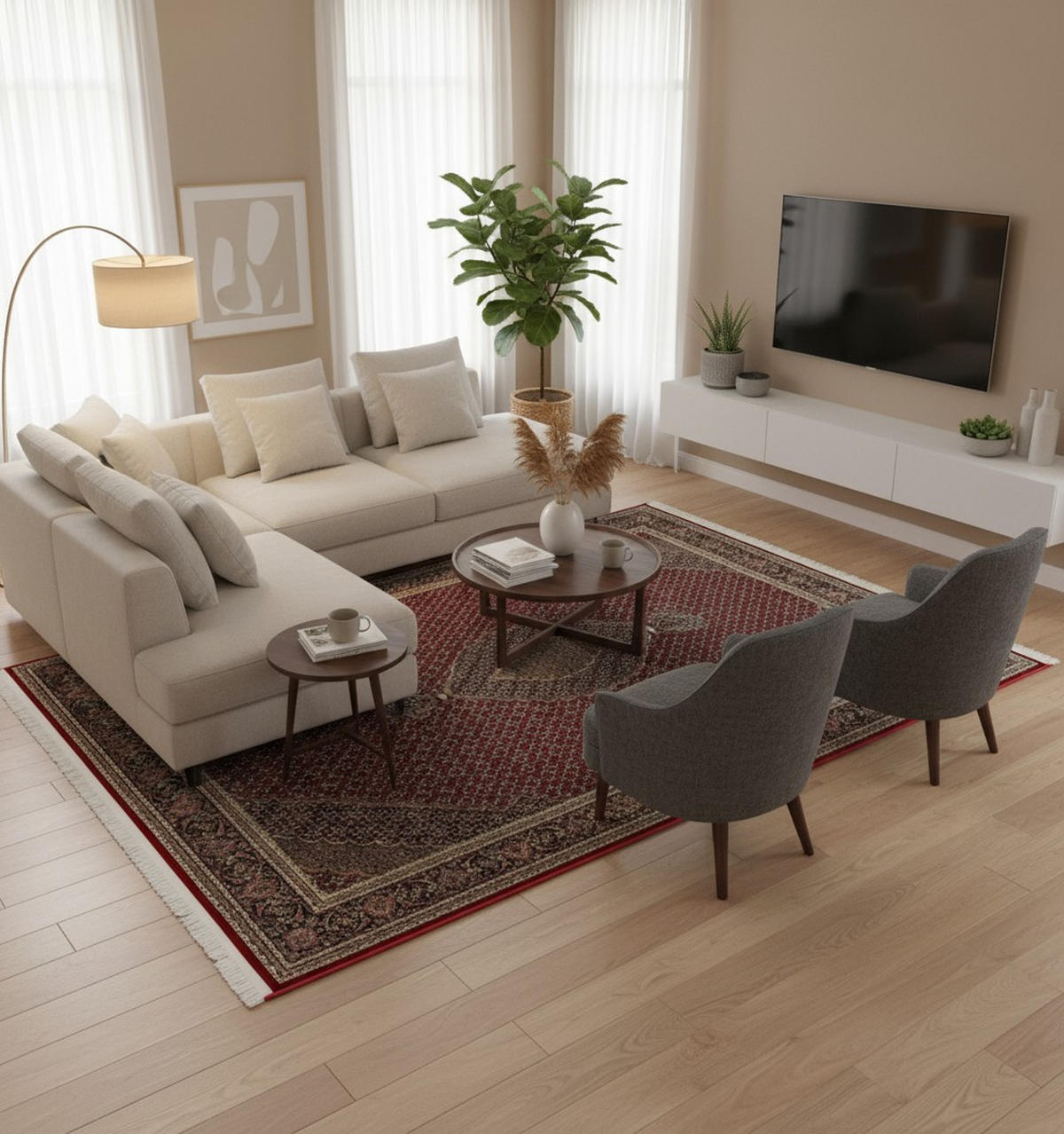 WEBTEPPICH 140/190 cm Rot  - Rot, Basics, Kunststoff/Textil (140/190cm) - Novel