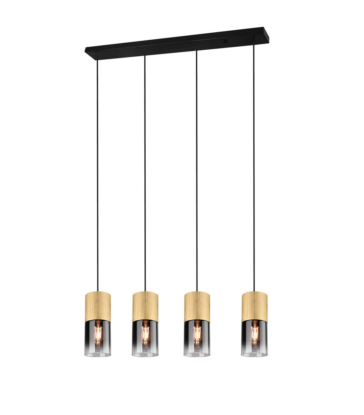HÄNGELEUCHTE 10/150 cm    - Messingfarben, Design, Glas/Metall (10/150cm) - Trio Leuchten