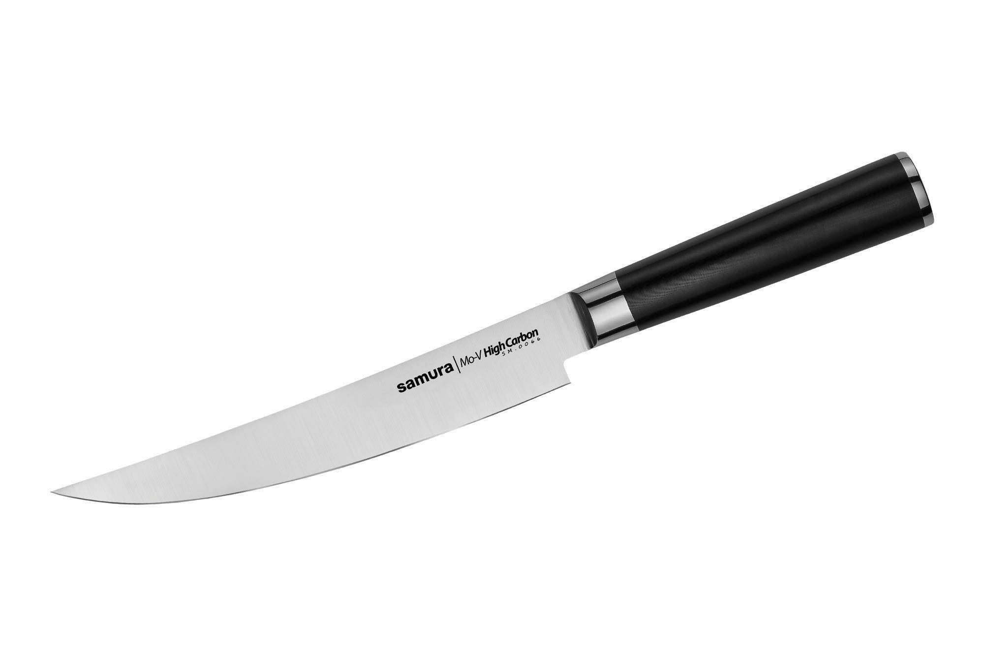 NOŽ ZA MESO  MO-V 20/4/1.5 cm           nerđajući čelik - boja nerđajućeg čelika/crna, Osnovno, metal/plastika (20/4/1.5cm) - Samura