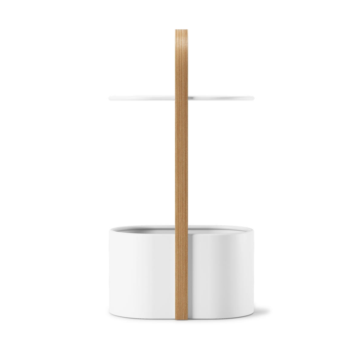 PRÍRUČNÝ STOLÍK, biela, farba buka - farba buka/biela, Basics, kov/drevo (24/69/35cm) - Umbra