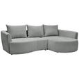 ECKSOFA Grau Chenille  - Schwarz/Grau, MODERN, Kunststoff/Textil (287/179cm) - Carryhome
