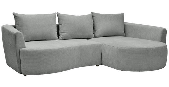 ECKSOFA Grau Chenille  - Schwarz/Grau, MODERN, Kunststoff/Textil (287/179cm) - Carryhome