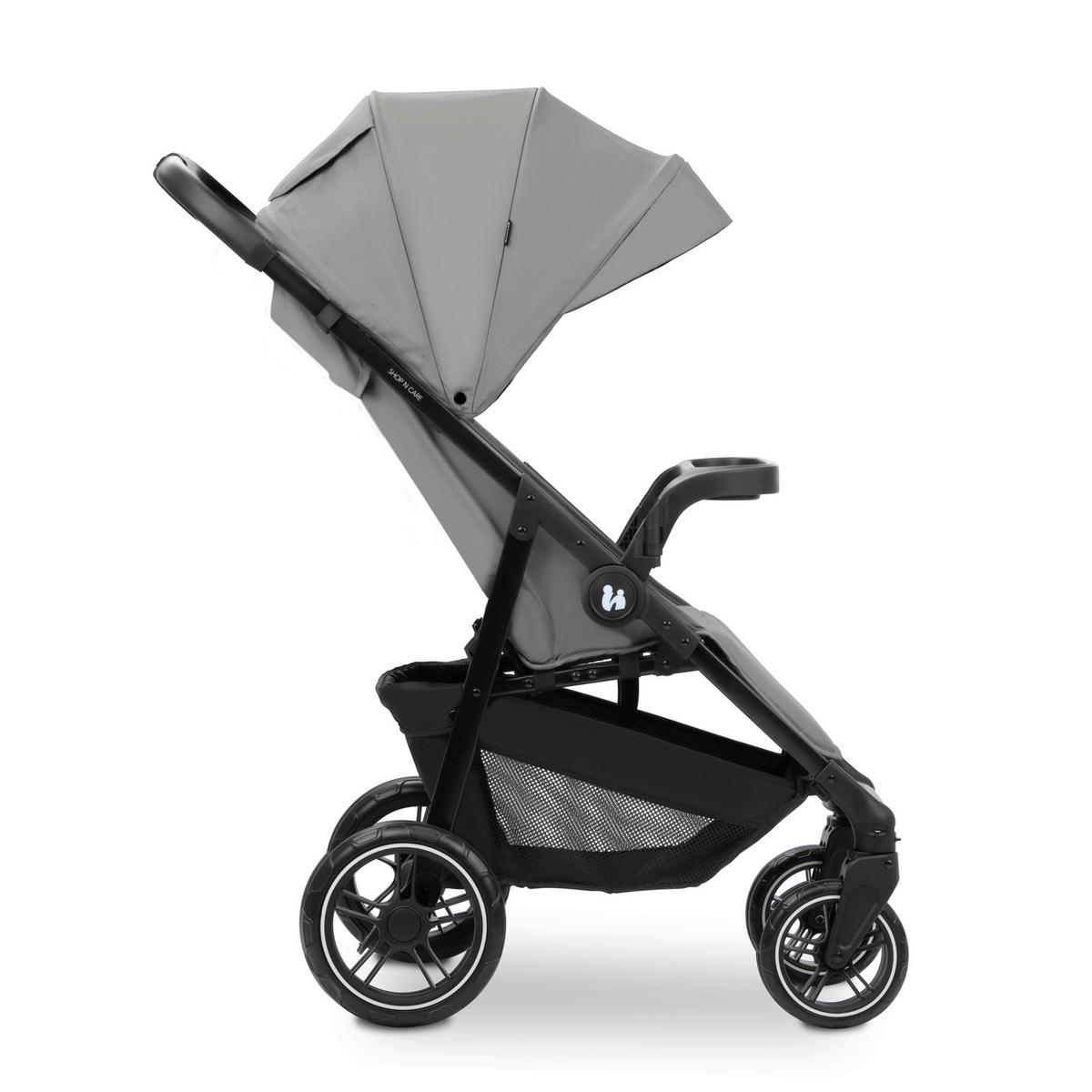 KINDERWAGENSET  Shop N Care Travel Set  Grey  - Schwarz/Grau, Basics, Textil/Metall (52/110/91cm) - Hauck