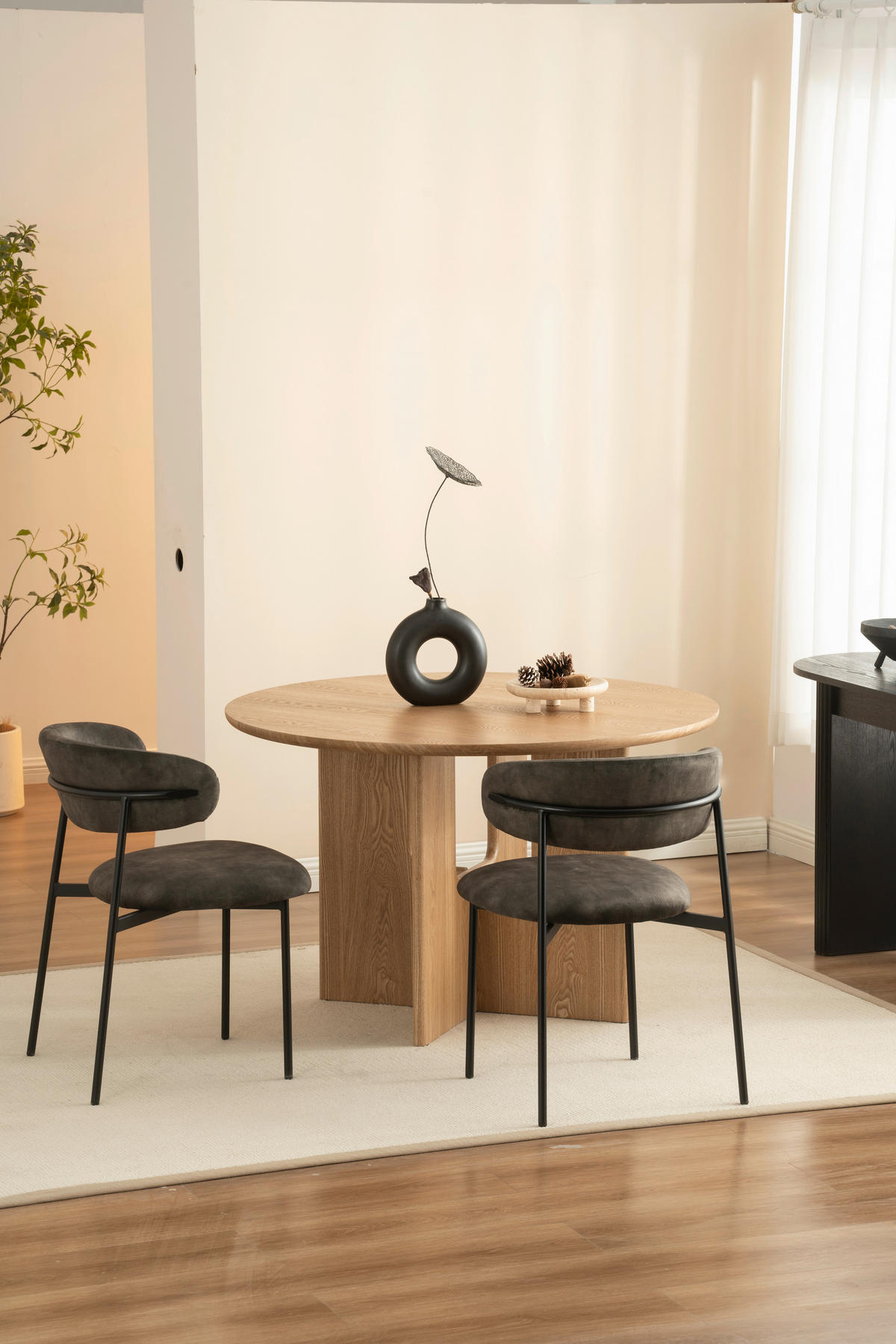ESSTISCH 120/120/75 cm Echtholz, Nachbildung  Holz, Holzwerkstoff rund Eichefarben  - Eichefarben, Modern, Holz/Holzwerkstoff (120/120/75cm) - Livetastic