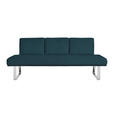 SITZBANK 209/92/78 cm  in Dunkelblau  - Chromfarben/Dunkelblau, Design, Textil/Metall (209/92/78cm) - Dieter Knoll