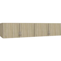 AUFSATZSCHRANK 181/39/54 cm   - Silberfarben/Sonoma Eiche, Konventionell, Holzwerkstoff/Kunststoff (181/39/54cm) - Boxxx